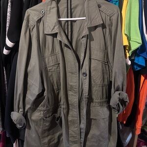 Women's Olive Bomber Jacket